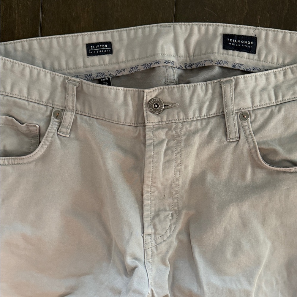 7 Diamonds Light Gray Chinos
